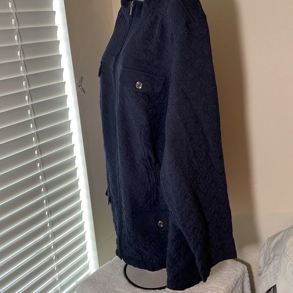 Cj Banks Patterned Full Zipper Jacket Size 3X - Picture 3 of 9